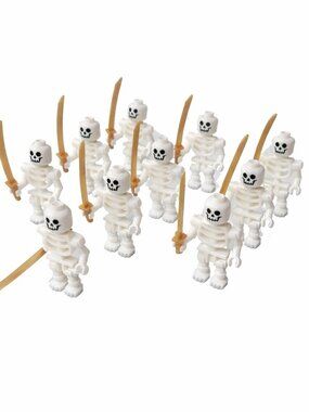 10 Pc Lego Skeleton Halloween Minifigure Pirate Castle Ghost Zombie